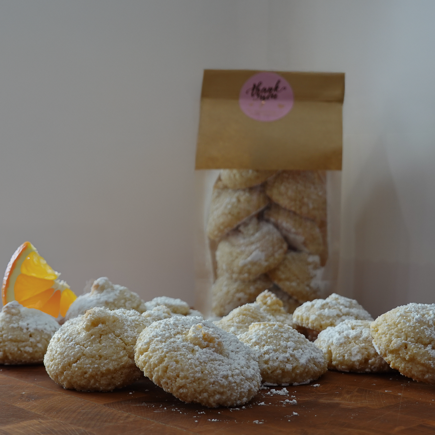 square orange cookies