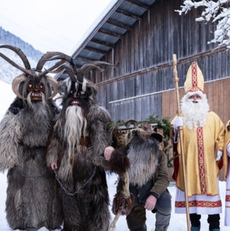 Krampus and Santa